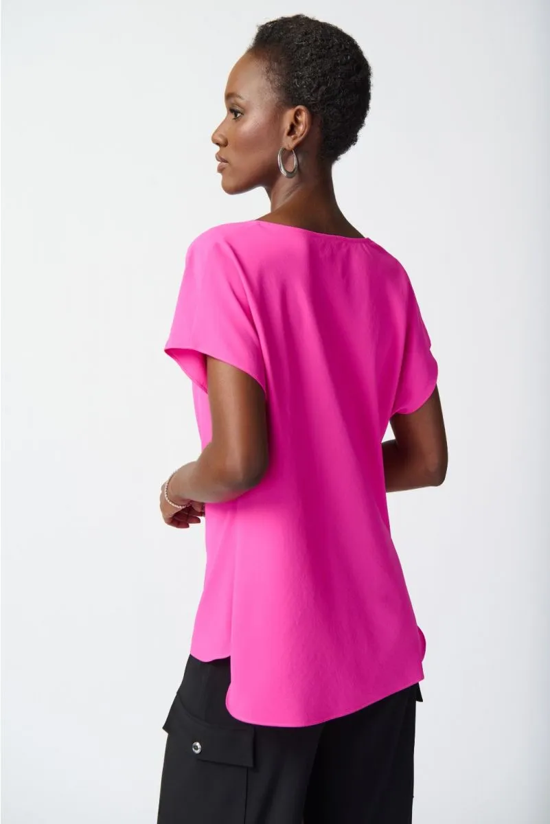 Joseph Ribkoff Cowl Neck Short Dolman Sleeve Lightweight Top 241099