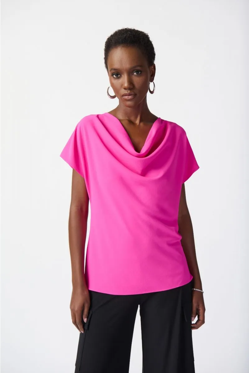 Joseph Ribkoff Cowl Neck Short Dolman Sleeve Lightweight Top 241099