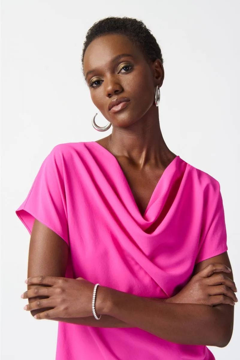 Joseph Ribkoff Cowl Neck Short Dolman Sleeve Lightweight Top 241099