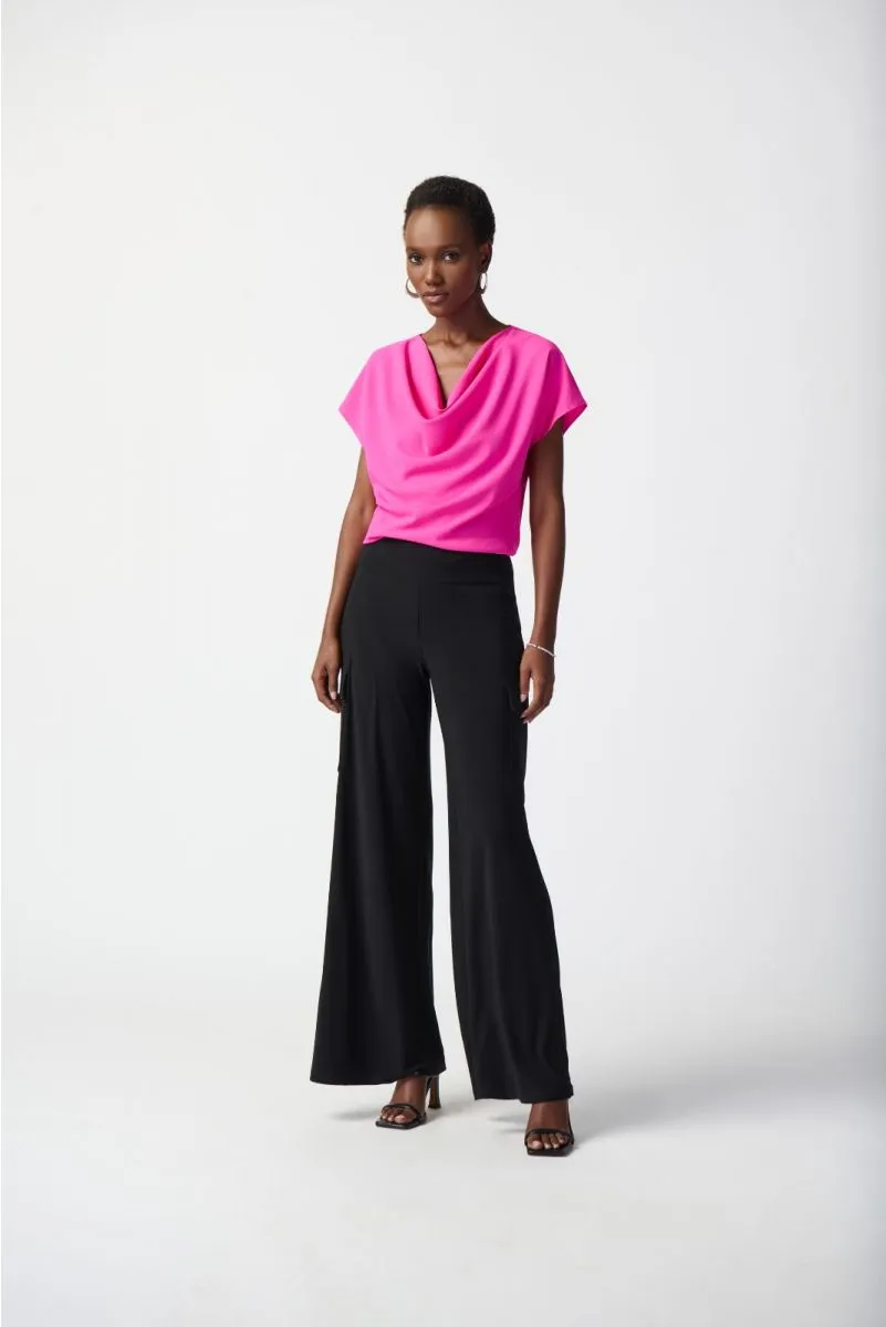 Joseph Ribkoff Cowl Neck Short Dolman Sleeve Lightweight Top 241099