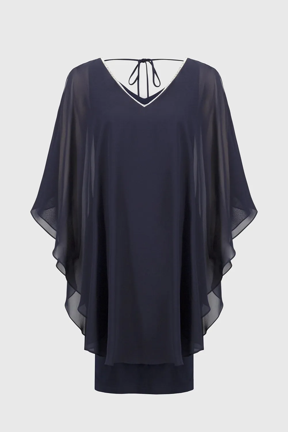 Joseph Ribkoff Signature | Chiffon and Silky Knit Layered Dress Jr251746
