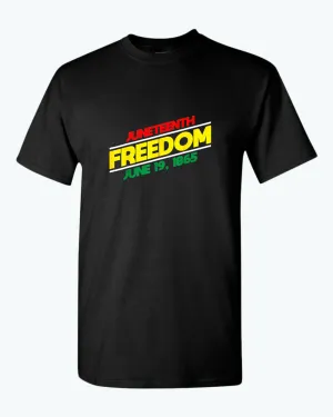 Juneteenth freedom t-shirt dash design