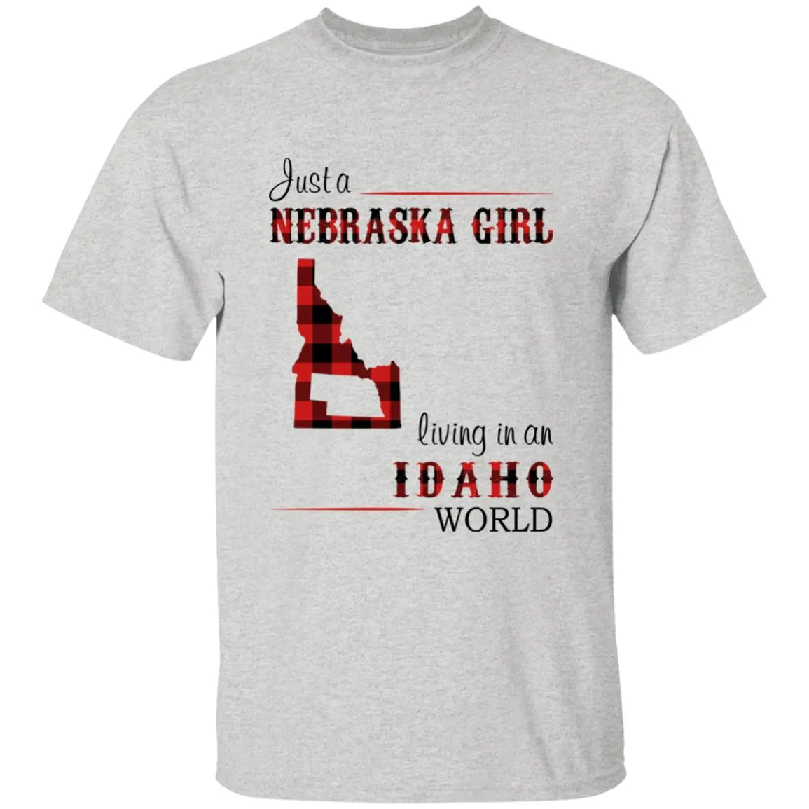 Just A Nebraska Girl Living In An Idaho World T-shirt