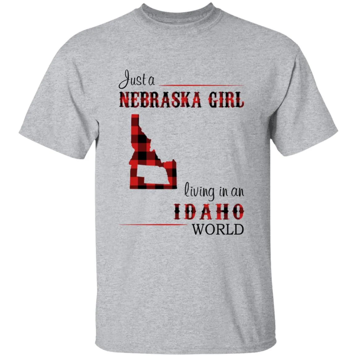 Just A Nebraska Girl Living In An Idaho World T-shirt