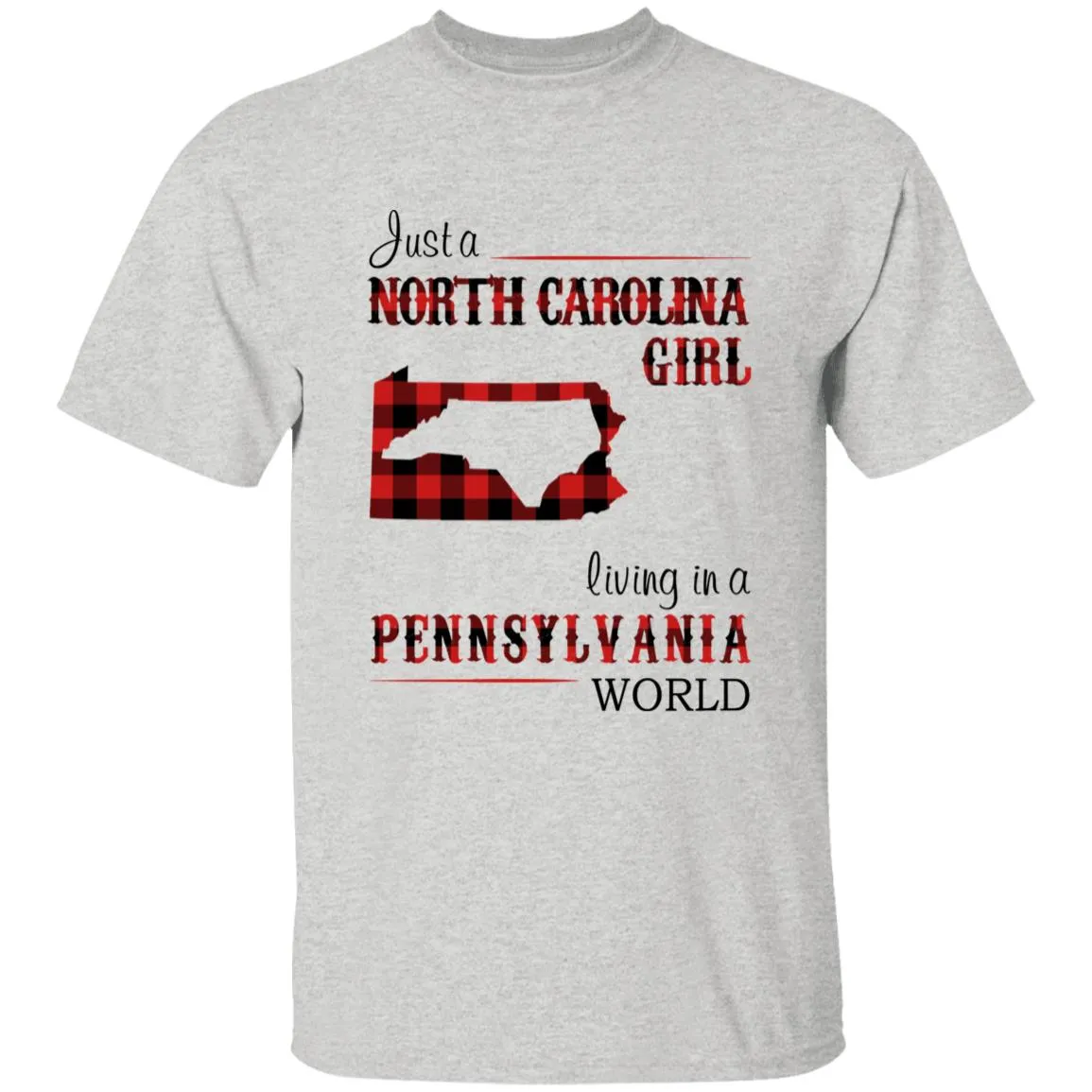 Just A North Carolina Girl Living In A Pennsylvania World T-shirt
