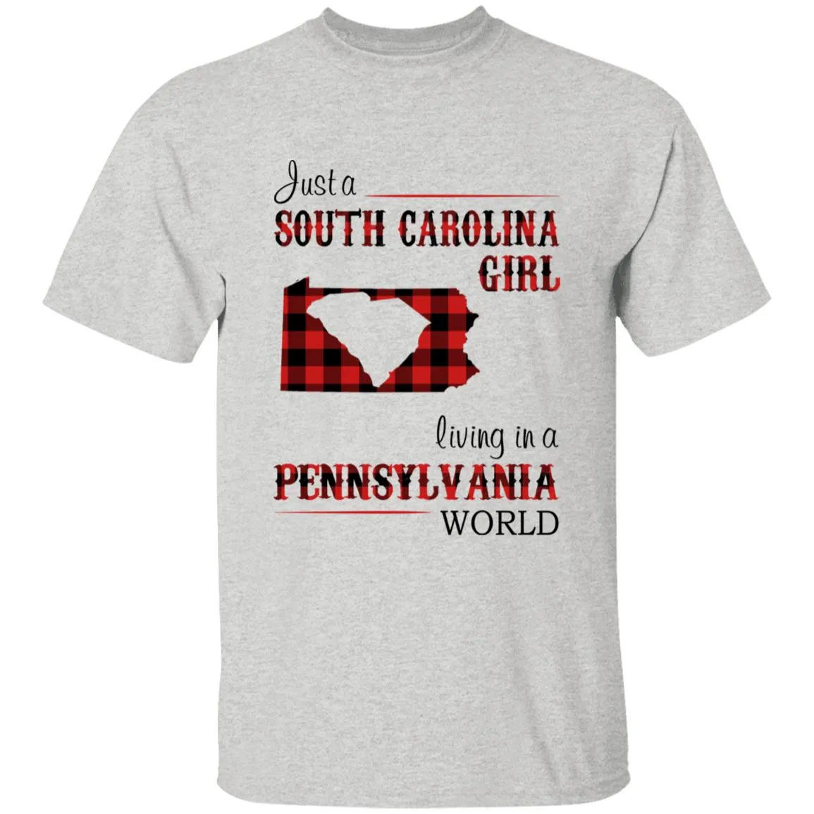 Just A South Carolina Girl Living In A Pennsylvania World T-shirt