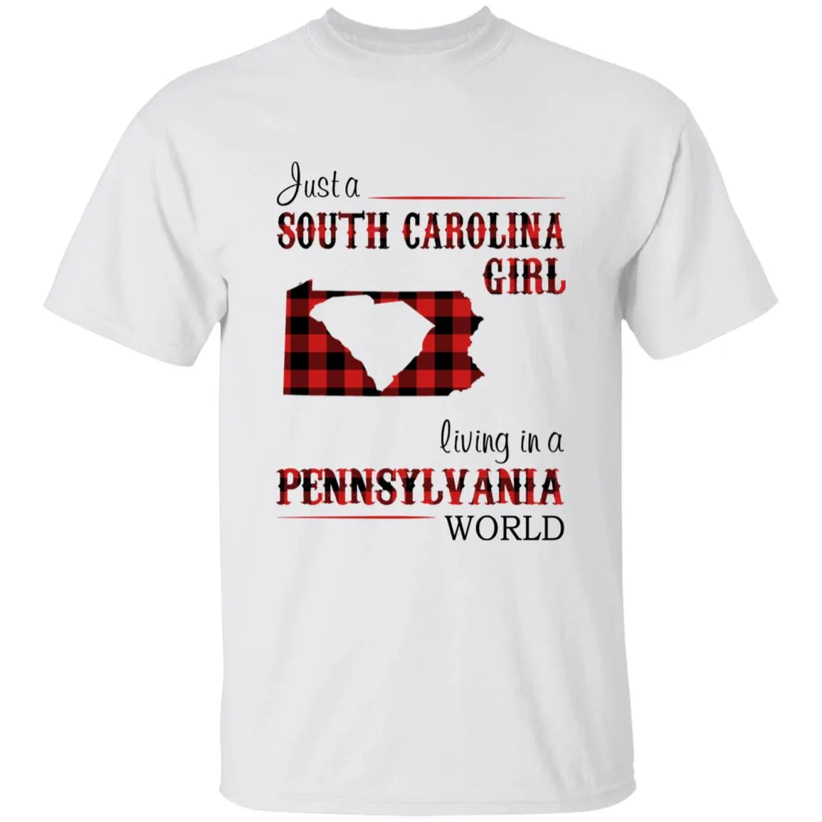 Just A South Carolina Girl Living In A Pennsylvania World T-shirt