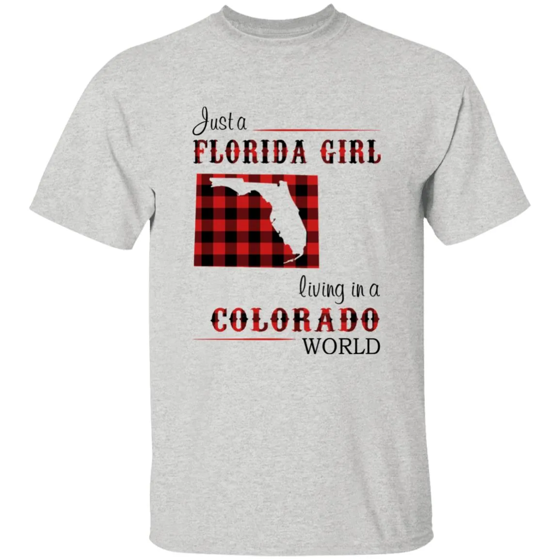 Just Florida Girl Living In A Colorado World T-shirt