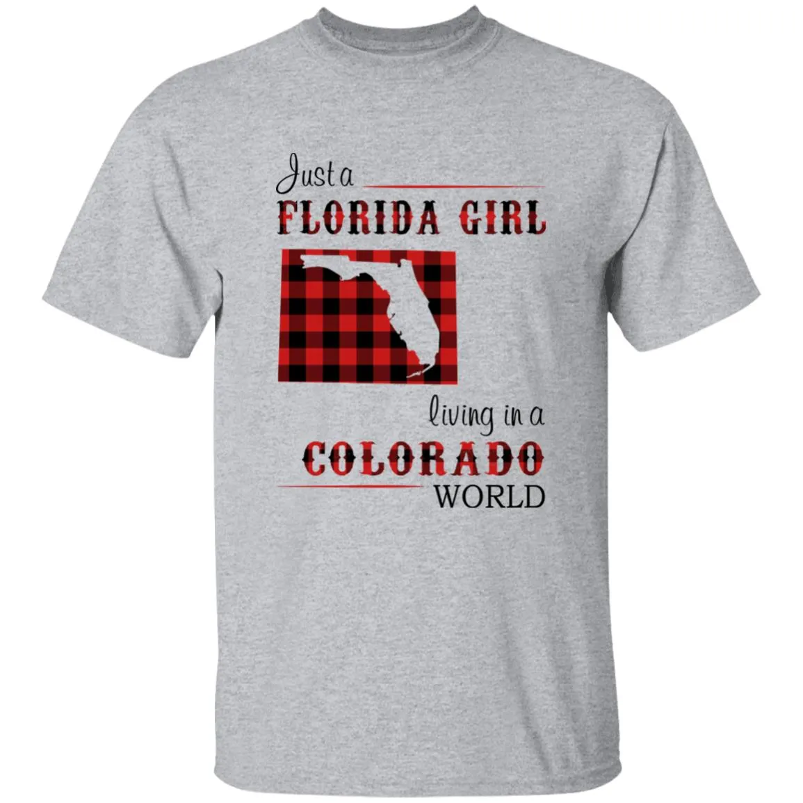 Just Florida Girl Living In A Colorado World T-shirt