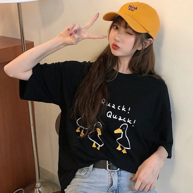 Kawaii Cartoon Duck T-Shirts