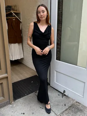 Kia Cowl Neck Maxi Dress in Black