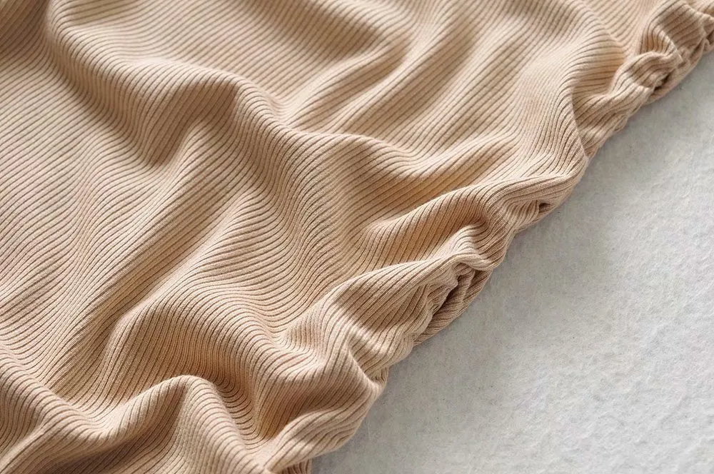 Knit One Shoulder Sweater Mini Dresses