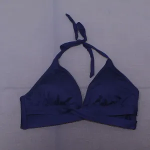 Kona Sol Women's Faux Wrap Halter Bikini Top Navy Large