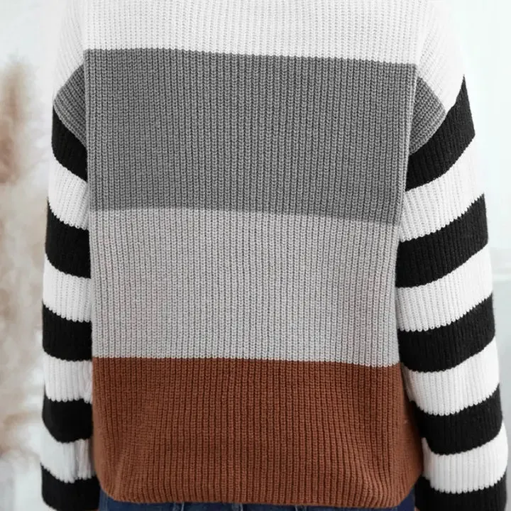 Kourtne Knit Color Contrast Sweater
