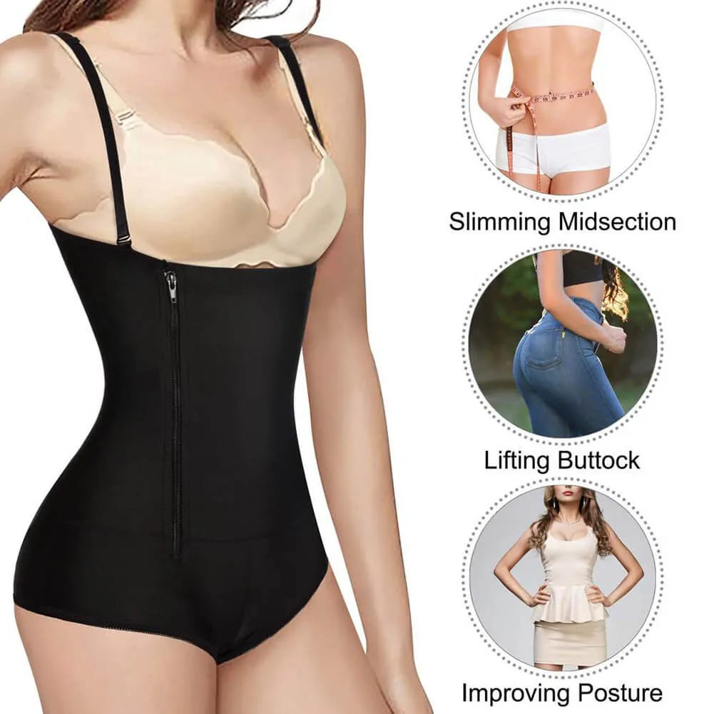 Latex Slim Zipper Bodysuit