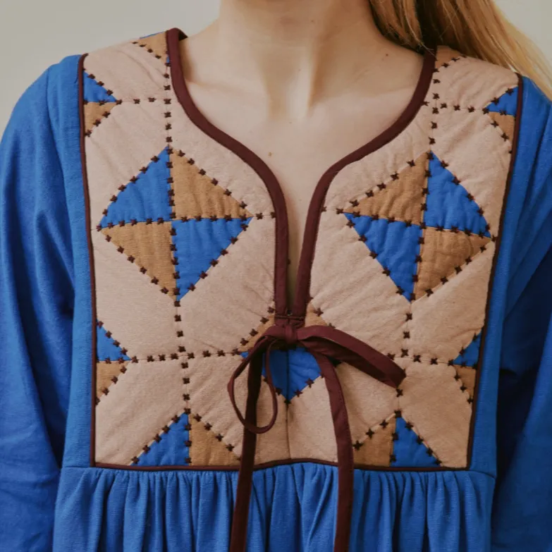 Leon & Harper Rom Dress Losange   Blue