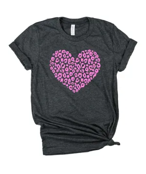 Leopard Heart Shirt | Unisex Crew