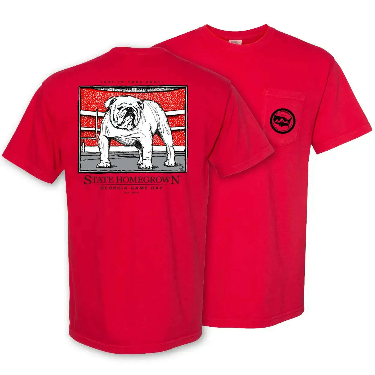 Let's Get Rowdy Bulldog Pocket Tee - Comfort Color