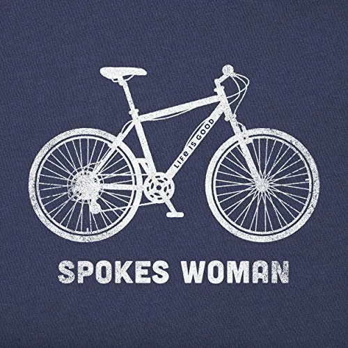 Life is Good Womens Graphic T-Shirt Crusher Collection,Bike,Darkest Blue,XS