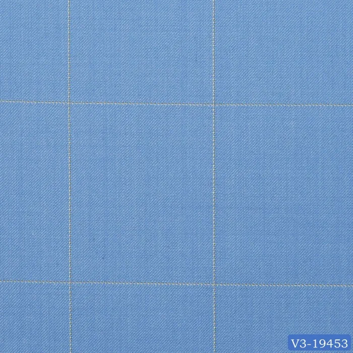 Light Blue with Yellow Windowpane Regular Suit