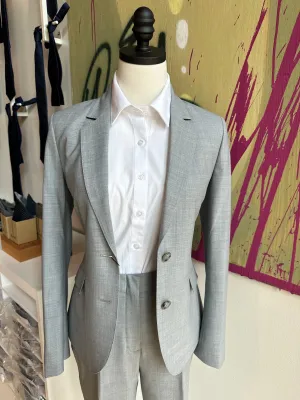 Light Gray Stretch Feminine Cut Premium Suit Coat