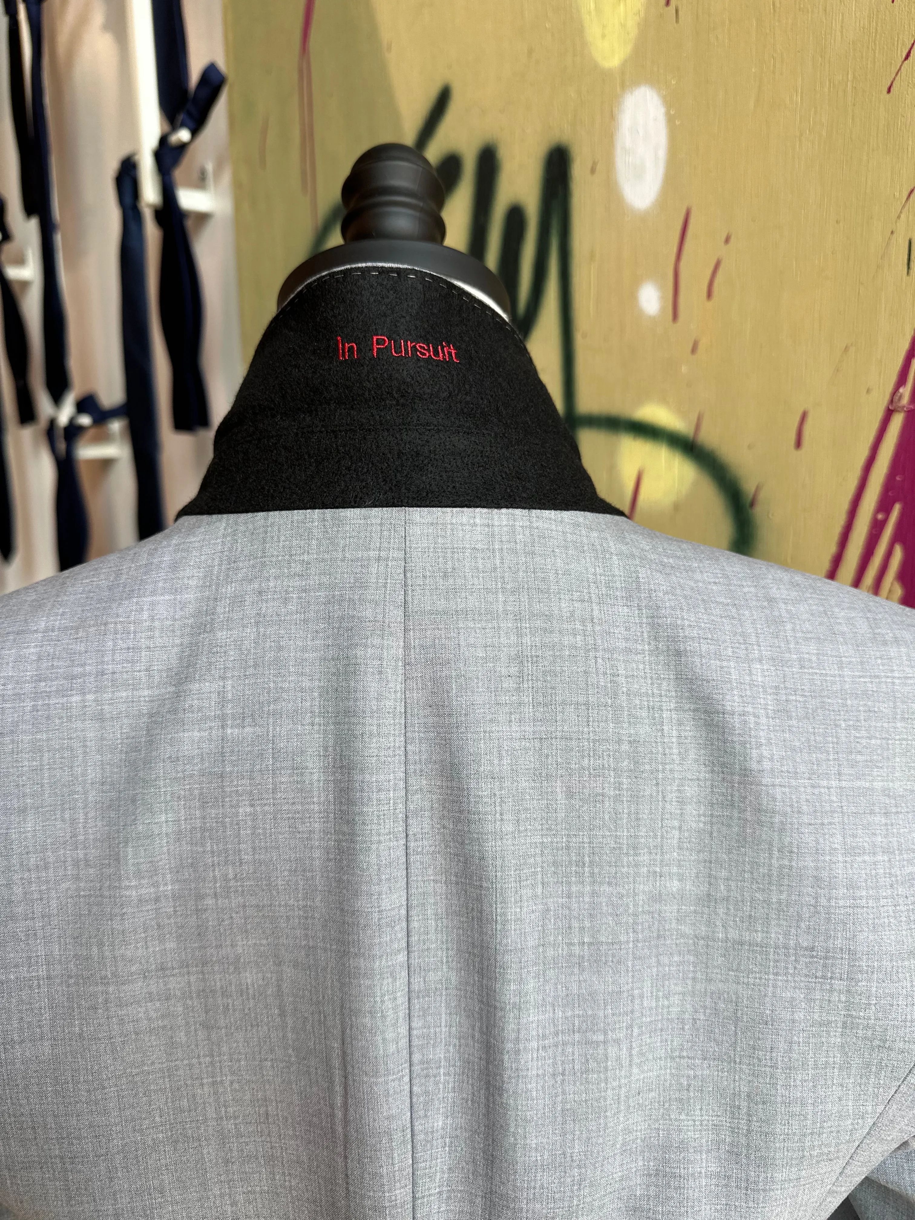 Light Gray Stretch Feminine Cut Premium Suit Coat