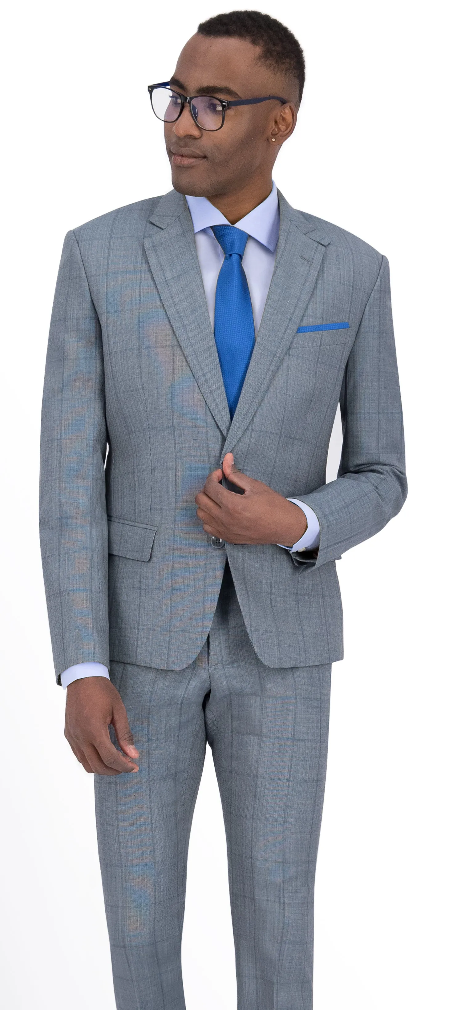 Light Green Check Long Suit