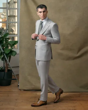 Light Grey Notch Lapel Suit