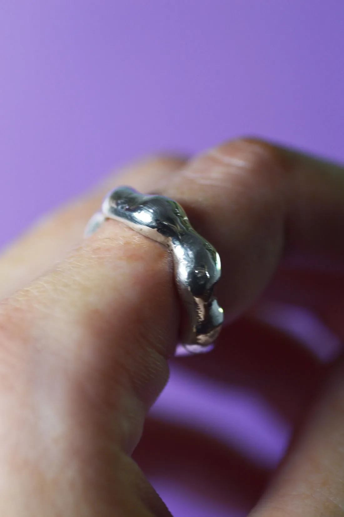 Liquid Silver Band Ring