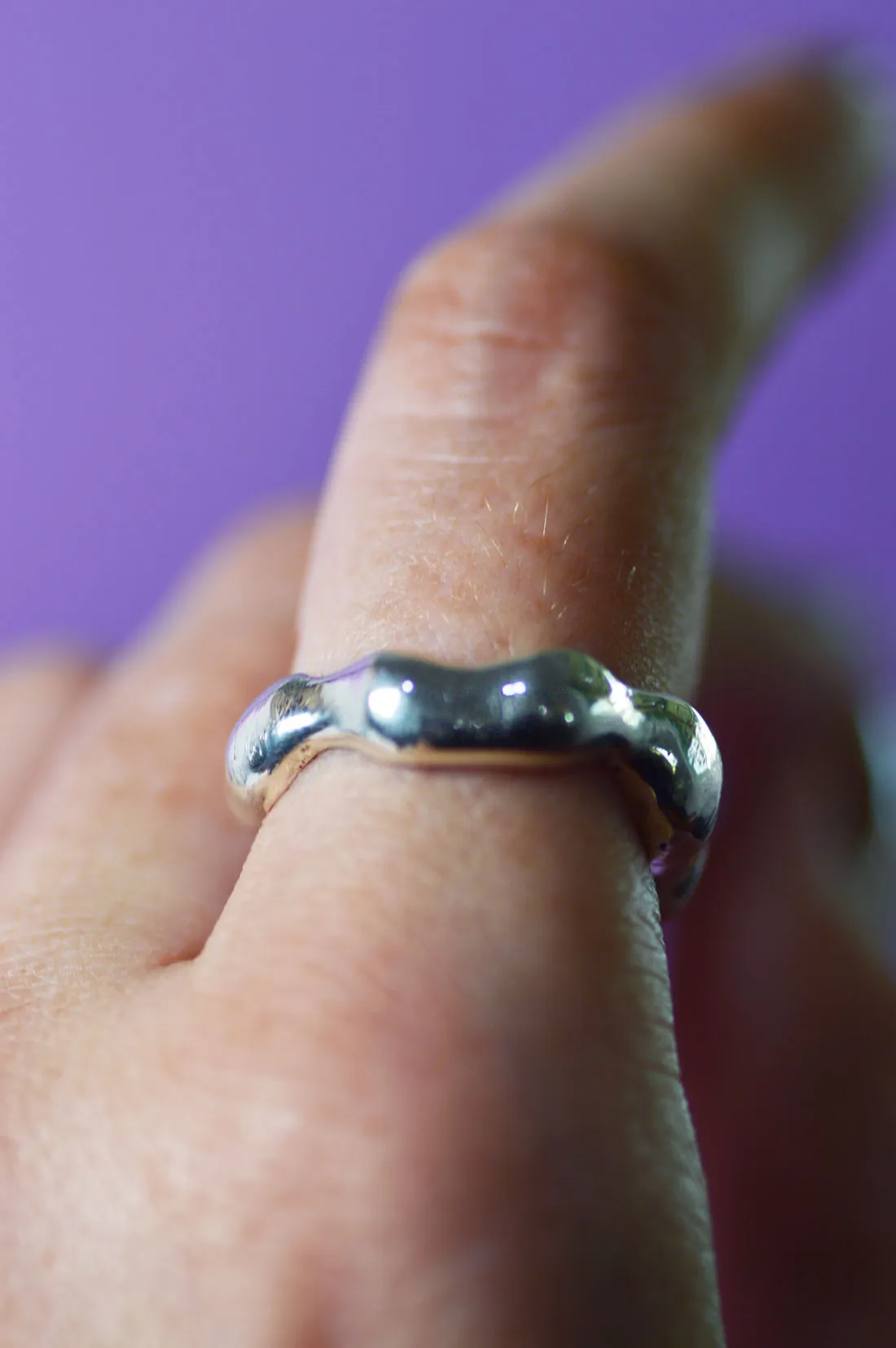Liquid Silver Band Ring