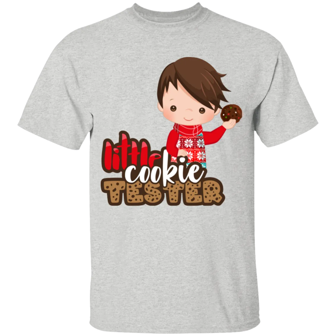 Little Cookie Test Dark Hair Boy 100% Cotton T-Shirt