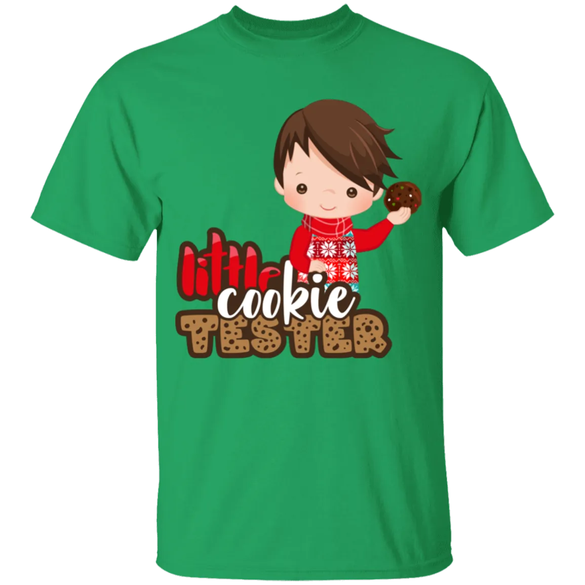 Little Cookie Test Dark Hair Boy 100% Cotton T-Shirt