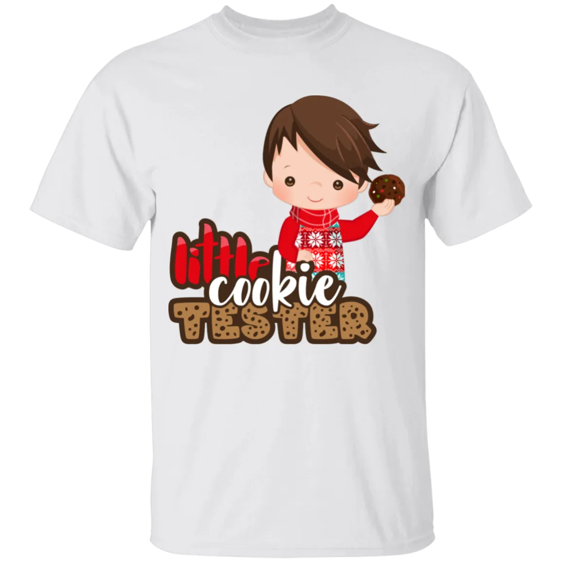 Little Cookie Test Dark Hair Boy 100% Cotton T-Shirt