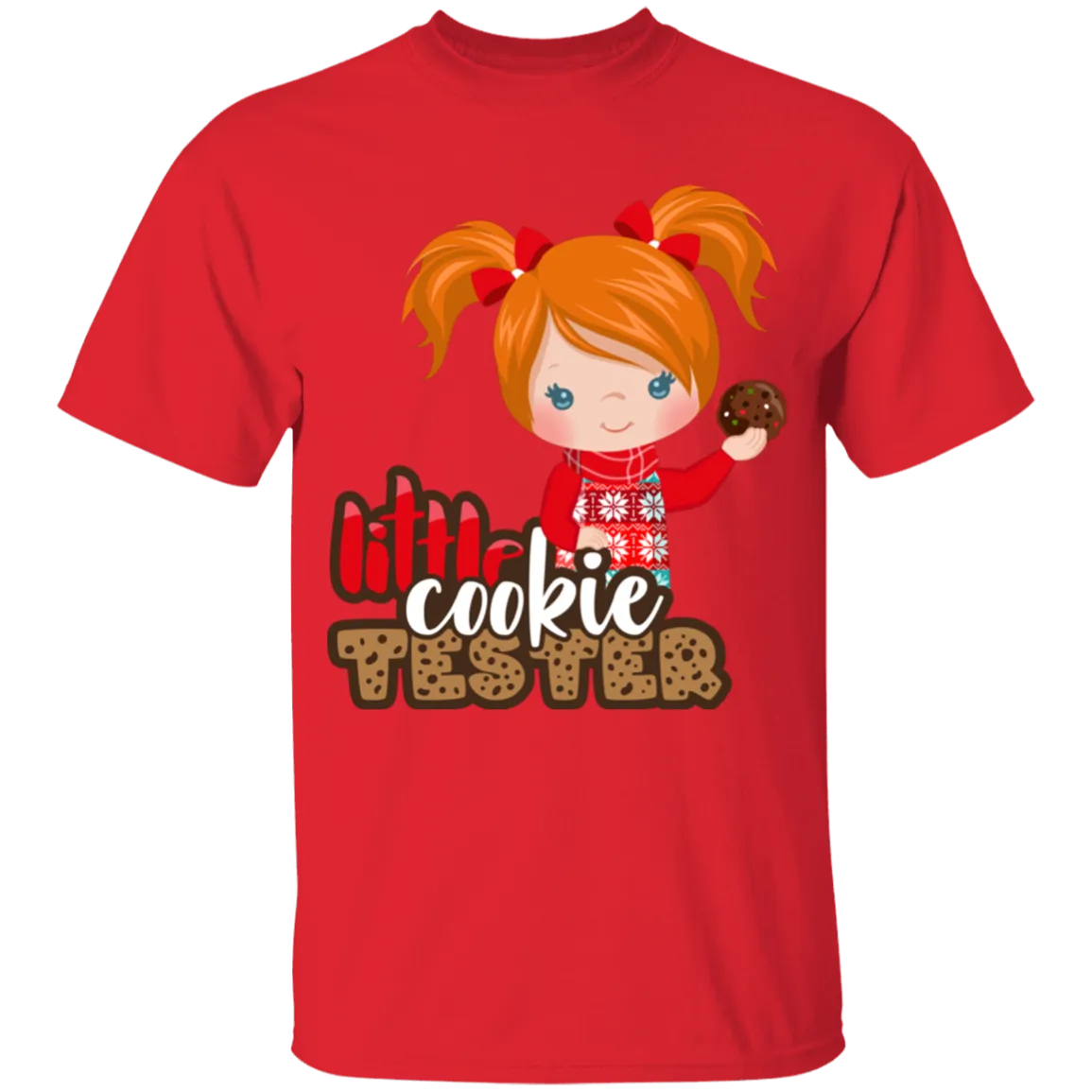 Little Cookie Tester Red Hair Girl 100% Cotton T-Shirt