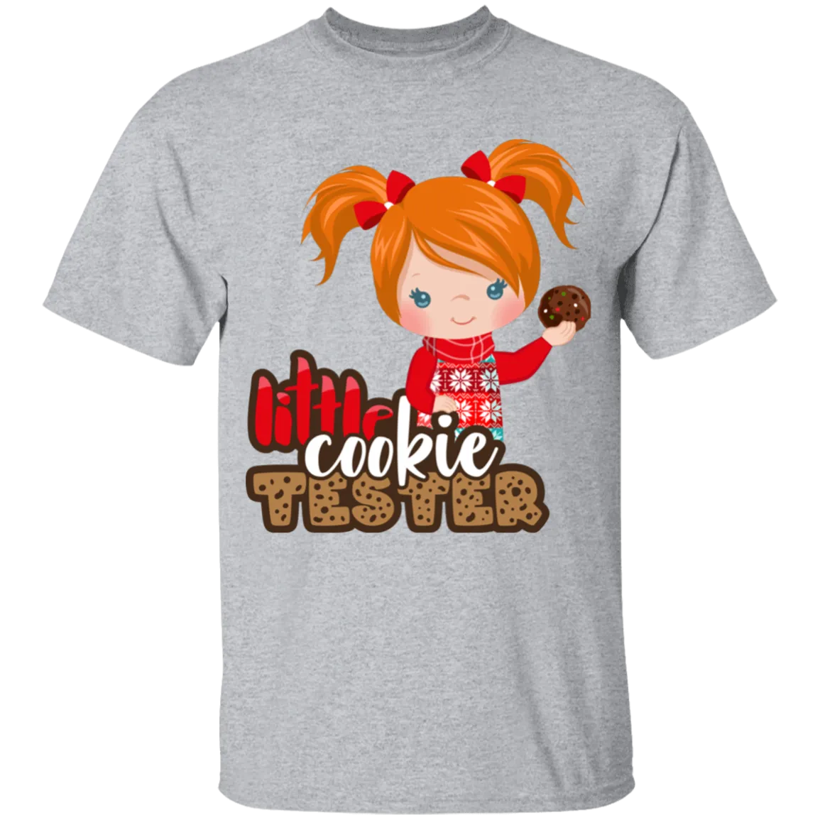 Little Cookie Tester Red Hair Girl 100% Cotton T-Shirt