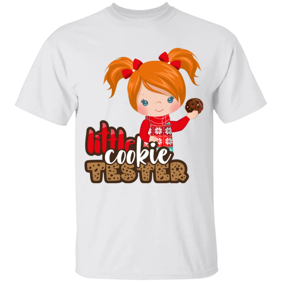 Little Cookie Tester Red Hair Girl 100% Cotton T-Shirt