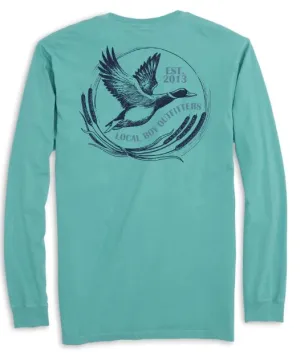 Local Boy Long Sleeve Cattails Shirt Seafoam