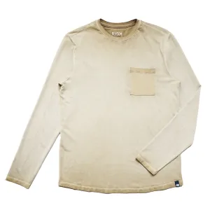 Long Beach Oil-Washed Olive Long Sleeve Tee