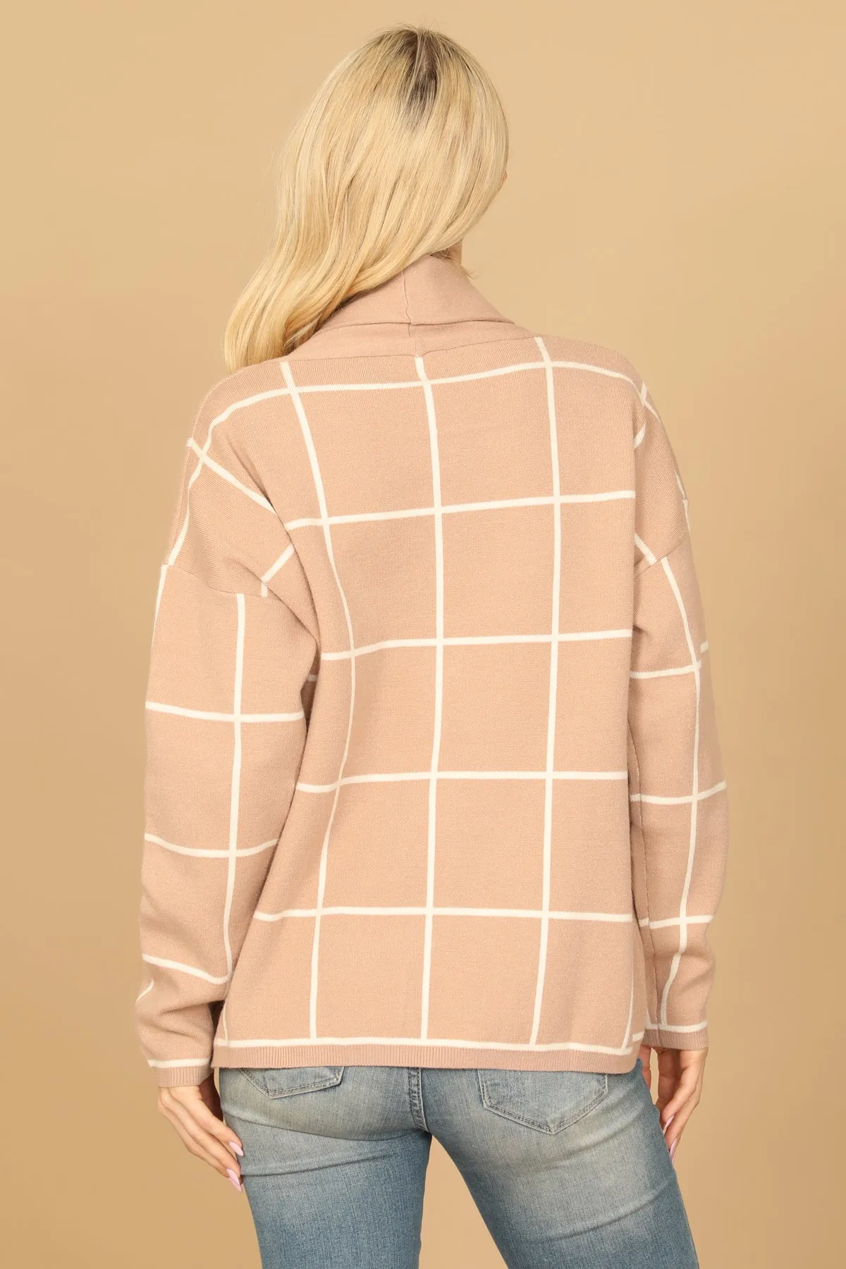 LONG SLEEVE COWL NECK LINE PRINT TOP
