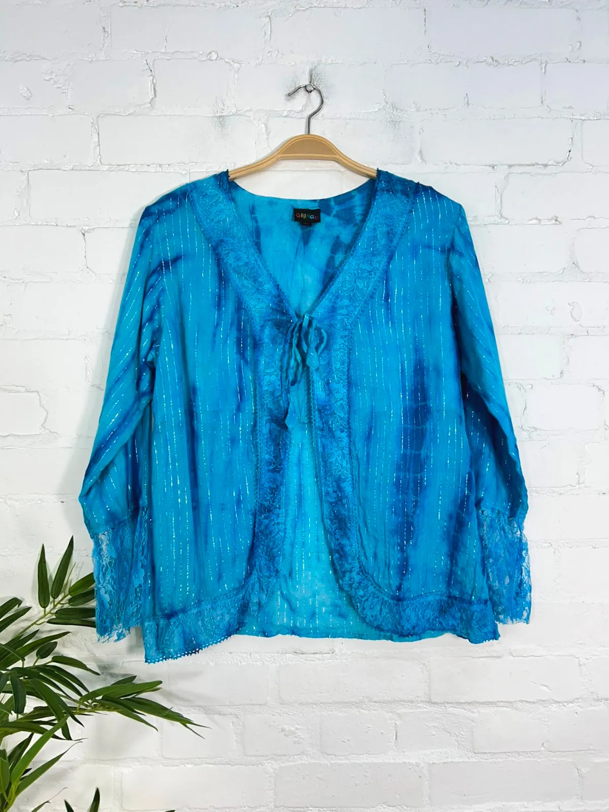 Long Sleeve Tie front Top