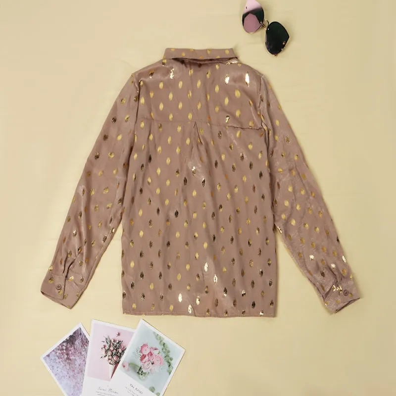 Loose Long Sleeve Lapel Top