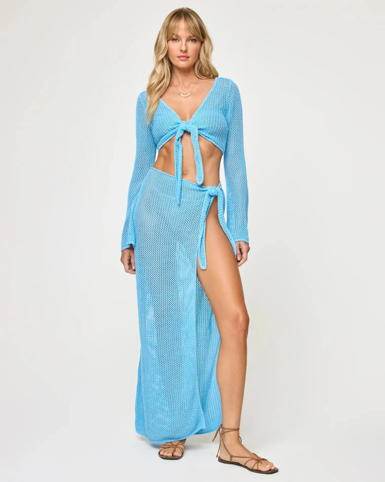 Los Cabos Top   Soliel Sarong Skirt - Seaspray by L*Space