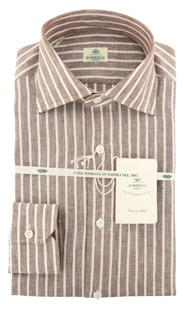 Luigi Borrelli Brown Shirt - Slim