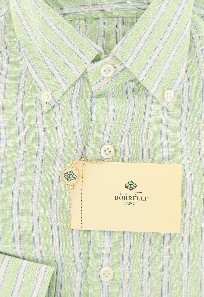 Luigi Borrelli Green Shirt - Extra Slim