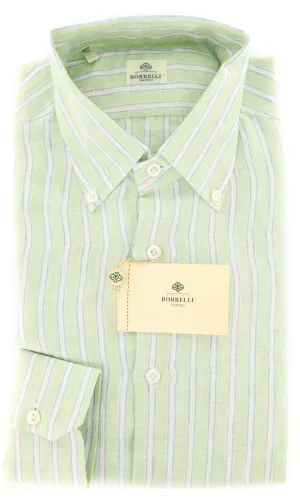 Luigi Borrelli Green Shirt - Extra Slim