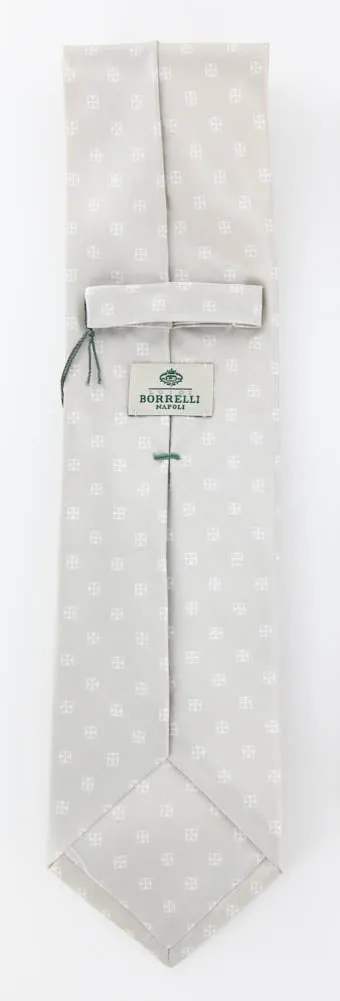 Luigi Borrelli Light Gray Silk Tie