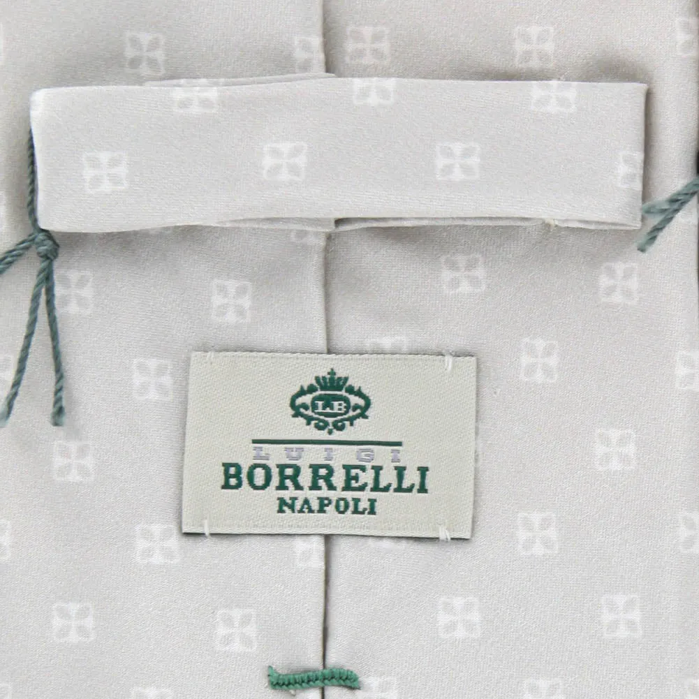 Luigi Borrelli Light Gray Silk Tie