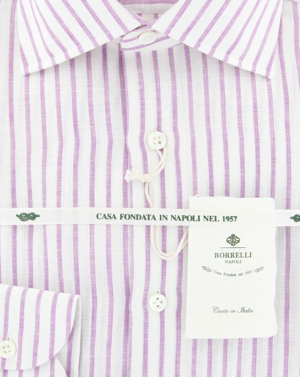 Luigi Borrelli Purple Shirt - Slim