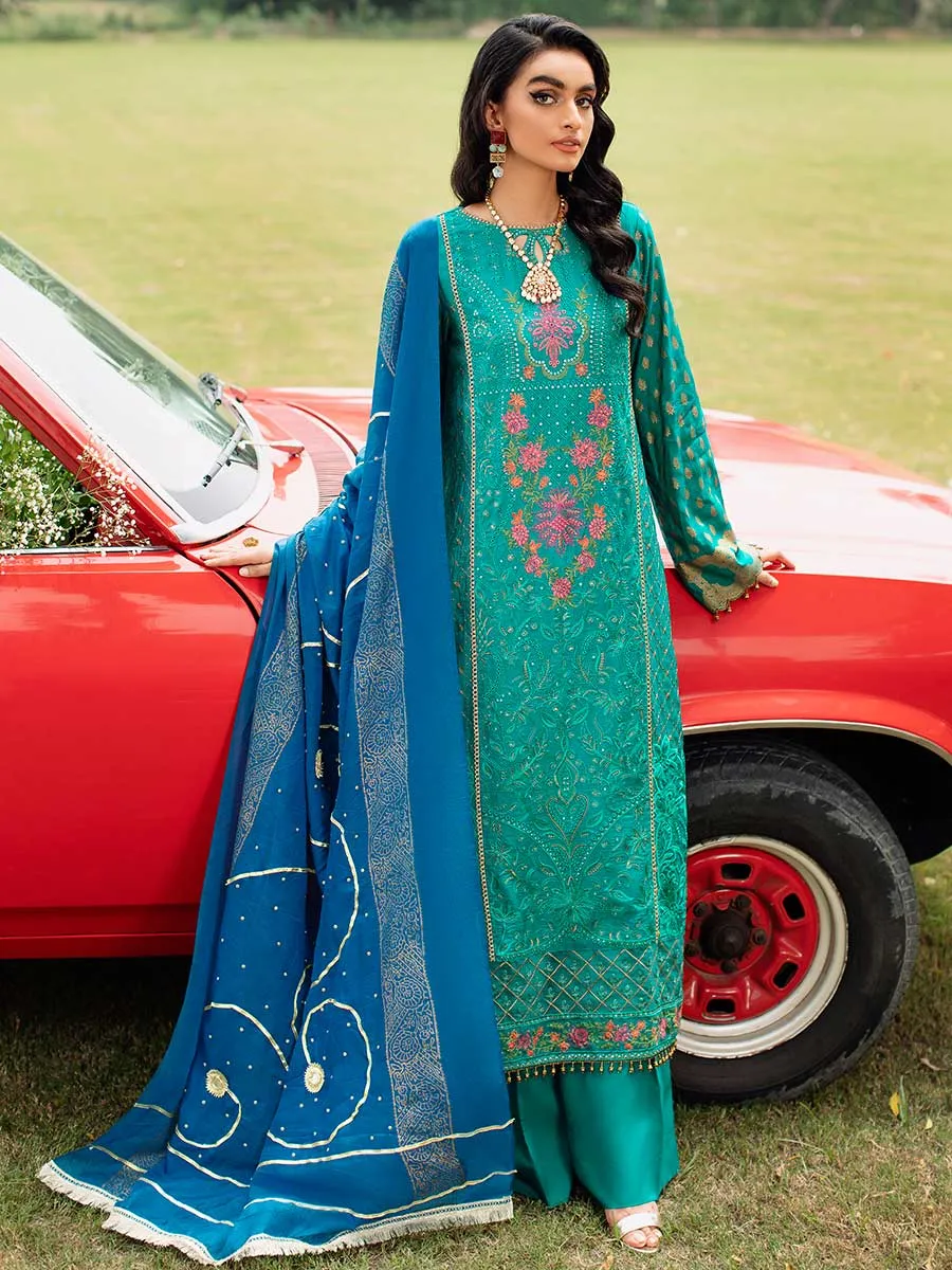 Luxury Edit Winter '22 D#2B | RajBari Fall/Winter Unstitched Luxury Collection 2022 | Unstitched Embroidered Chikankari Suits