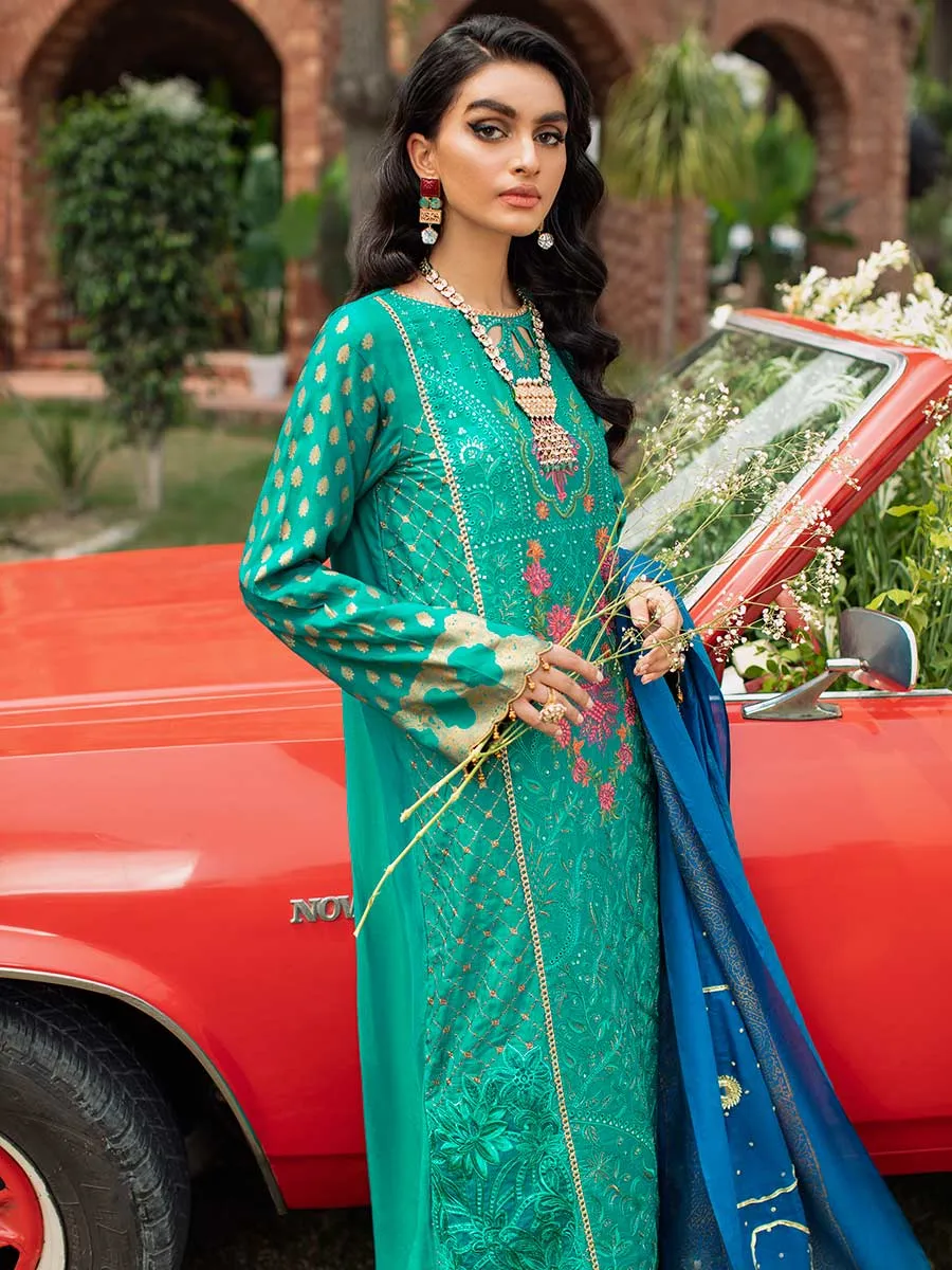 Luxury Edit Winter '22 D#2B | RajBari Fall/Winter Unstitched Luxury Collection 2022 | Unstitched Embroidered Chikankari Suits